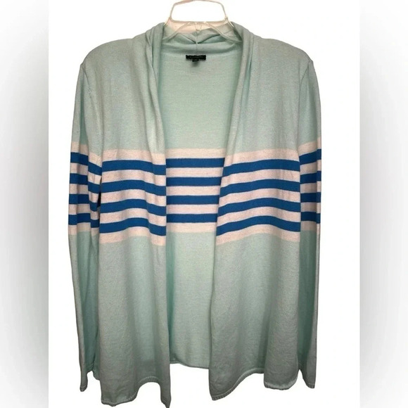 Talbots blue stripe cardigan - Picture 1 of 5
